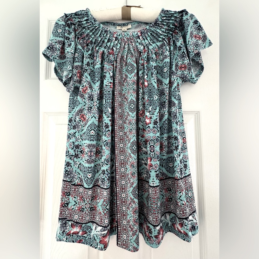 Style & Co Women’s Flutter Sleeve Top SZ Medium